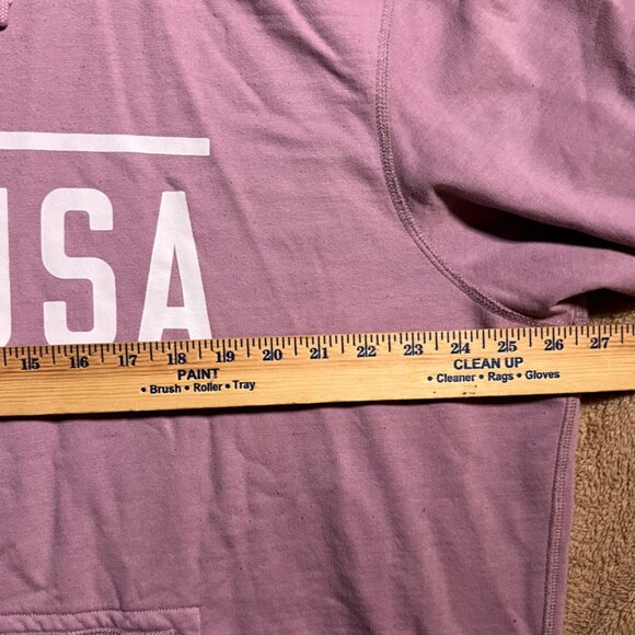 American Eagle Outfitters XXL Pink Purple AE USA Hoodie Pullover Sweatshirt (L) - Picture 6 of 6